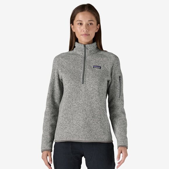 Patagonia Women's Better Sweater 1/4-Zip Fleece Pullover Size Medium Birch White - Picture 2 of 9